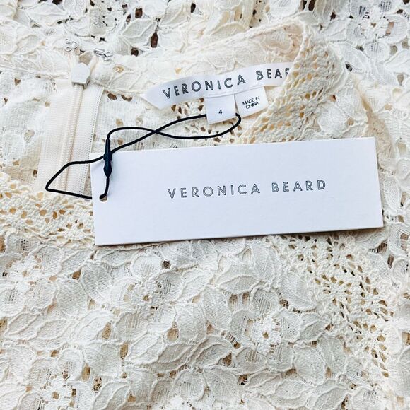 Veronica Beard Women’s Mayme Cotton Long Sleeve Lace Peplum Blouse Top NEW - Picture 10 of 10